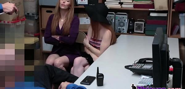  Lauren and Scarlett are blackmailed by horny mall officers